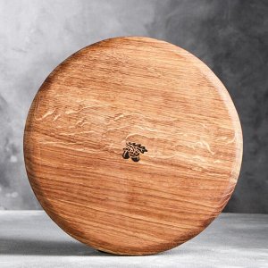 Тарелка-доска деревянная, 35 см, массив дуба