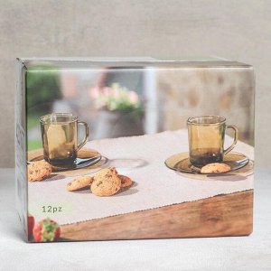 Набор чайный "BASILICO" 12 предметов Ca del vetro