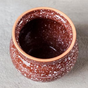 Горшочек традиционный «Мрамор коричневый», 400 мл