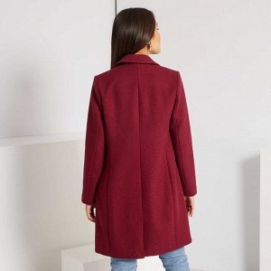 Пальто из материала под шерсть - красный