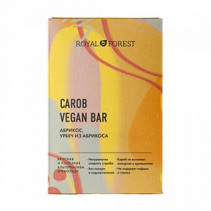 Шоколад &quot;Carob Vegan Bar&quot; Абрикос, урбеч абрикосовый Royal Forest