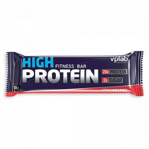 Батончик с протеином "High protein bar", клубника VPLab