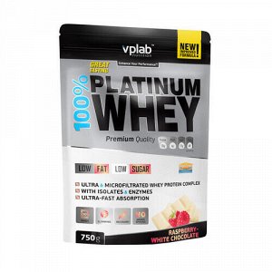 Протеин "100% Platinum Whey" с малиной и белым шоколадом VPLab