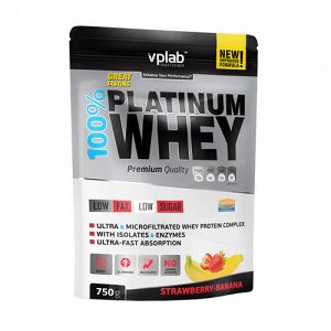 Протеин "100% Platinum Whey", клубника-банан VPLab