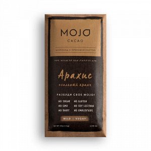 Шоколад горький "Арахис и соленый кранч", 72% какао Mojo Cacao