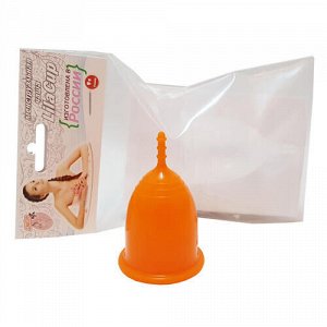 Чаша менструальная "Практик", оранжевая L LilaCup