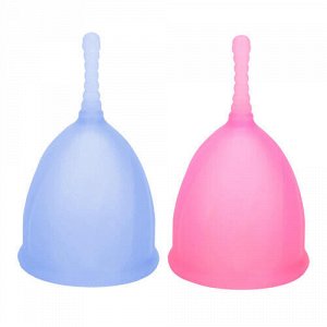Набор менструальных чаш "Comfort cup set", L голубая + L розовая NDCG