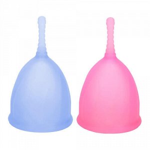 Набор менструальных чаш "Comfort cup set", M голубая + M розовая NDCG