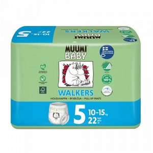 Подгузники-трусики Walkers №5, 10-15 кг Muumi Baby