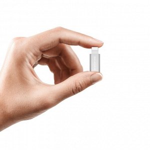 Переходник BOROFONE c MicroUSB на Lightning серебро