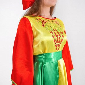 Карнавальный костюм «Лето», платье, кокошник, р. 42-44