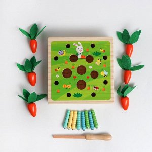 Развивающая игра "Рыбалка + морковки Монтессори" 16х16х4 см