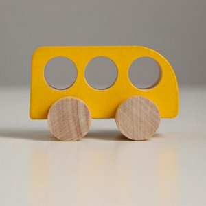 Фигурка деревянная «Каталка» «Машинка Томик» жёлтая