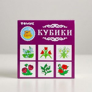 Деревянные кубики «Цветочки» 4 элемента, Томик