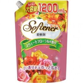 Кондиционер для белья "Softener floral" с нежным цветочным ароматом и антибактериальным эффектом (мягкая упаковка) 1200 мл / 8