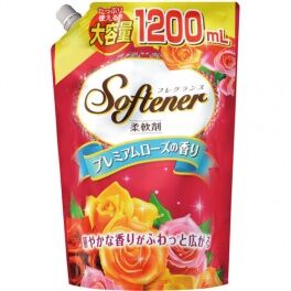 Кондиционер для белья "Softener premium rose" (дезодорирующий с антибактериальным эффектом и богатым ароматом роз (мягкая упаковка) 1200 мл / 8