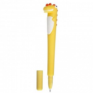 Ручка гелевая-прикол "Динозавр желтый"