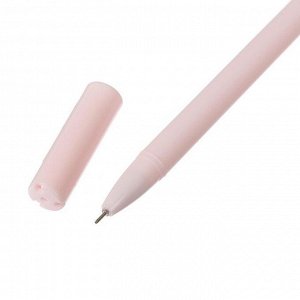 Ручка гелевая-прикол, "Мишка вращающийся", корпус розовый