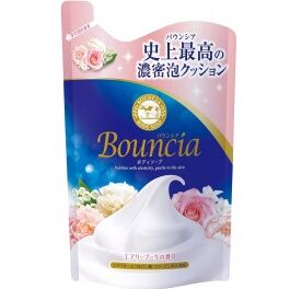 Сливочное жидкое мыло "Bouncia" для рук и тела с ароматом роскошного букета (мягкая упаковка) 400 мл / 16