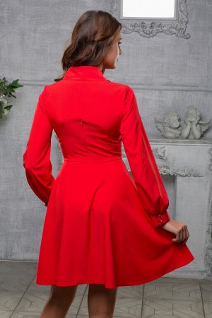 Платье красное с бантом