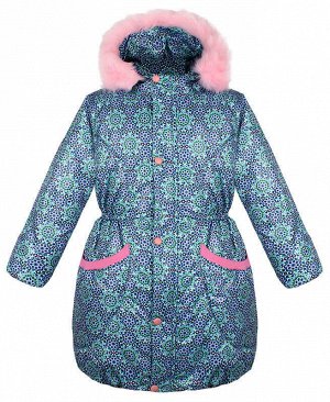 Тёплая куртка для девочки бирюзового цвета Цвет: бирюзовый