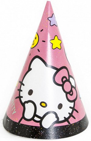 501301 Колпак "С Днем Рождения. Hello Kitty/Хелло Китти", 6 шт.
