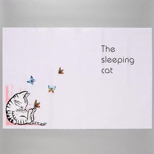 Наклейка на кафельную плитку "Спящий котёнок" 60х90 см