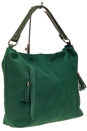 Женская замшевая сумка тоут, цвет зеленый