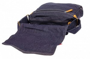 Сумка почтальонка из джинсовой ткани, цвет синий