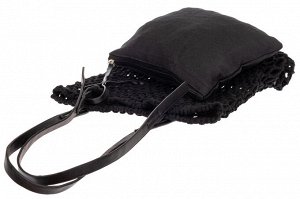 Женская сумка-авоська 2 в 1, цвет черный