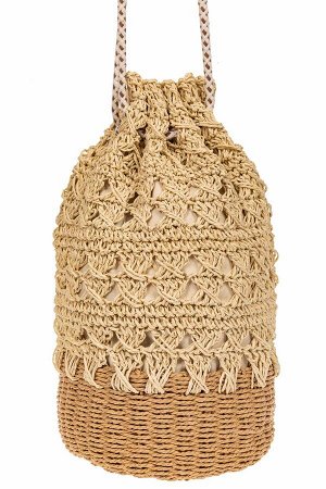 Плетеная сумка-сетка из джута, цвет бежевый