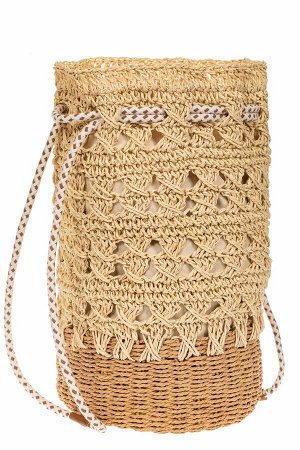 Плетеная сумка-сетка из джута, цвет бежевый