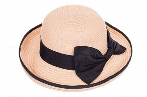 Соломенная летняя шляпка розового цвета