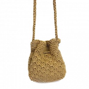Плетеная сумочка-торба из джута, цвет темный крафт