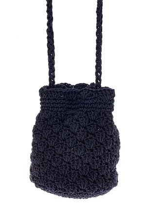 Плетеная сумочка-торба из джута, цвет синий