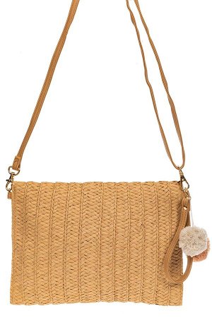 Женская сумка-клатч из соломы, цвет бежевый