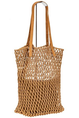 Женская сумка-авоська 2 в 1, цвет песочный