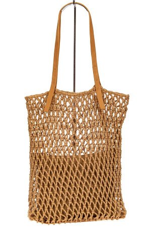 Женская сумка-авоська 2 в 1, цвет песочный