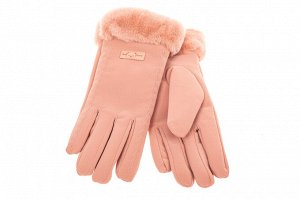 Элегантные теплые перчатки для женщин, цвет розовый