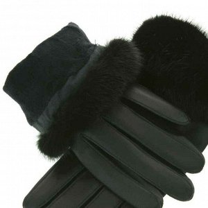 Теплые женские перчатки из натуральной кожи