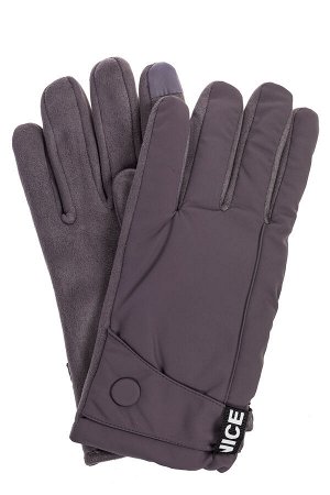 Серые мужские утепленные перчатки