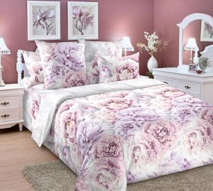 Комплект постельного белья Евромакси, бязь "Люкс" (Рапсодия, розовый)