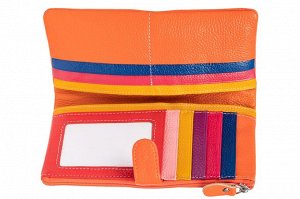 Портмоне-кошелек женское, цвет оранжевый