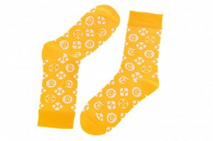 Носки с иконками, желтые