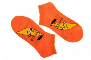 Носки женские с принтом "Банан", цвет оранжевый