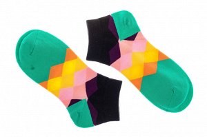 Носки с разноцветным геометрическим принтом