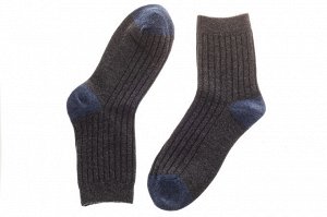 Носки мужские хлопок, размер 25-28, цвет серый с синим