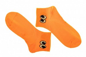 Носки хлопковые с забавным принтом, цвет оранжевый