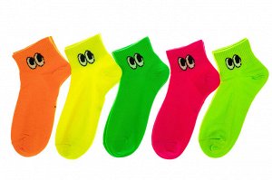 Носки хлопковые с забавным принтом, цвет зелёный