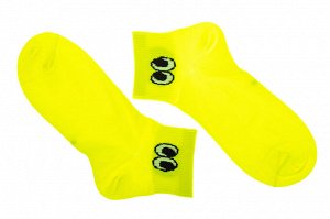 Носки хлопковые с забавным принтом, цвет жёлтый